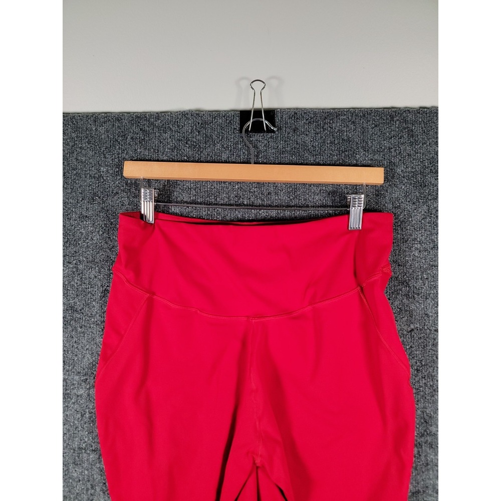 Lululemon Base Pace High Rise Crop 23" Leggings Red Nulux Womens Sz 12 Stretch - Picture 6 of 16
